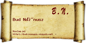 Bud Nónusz névjegykártya